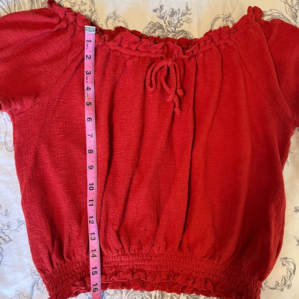 Madewell Texture & Thread Drawstring Top In Spice… - image 4